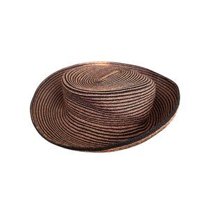 Eric Javits Boho Packable Women's Black Striped Summer Hat